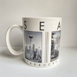 Starbucks Seattle City Scenes Series 2003 Barista ceramic coffee tea mug 16 oz